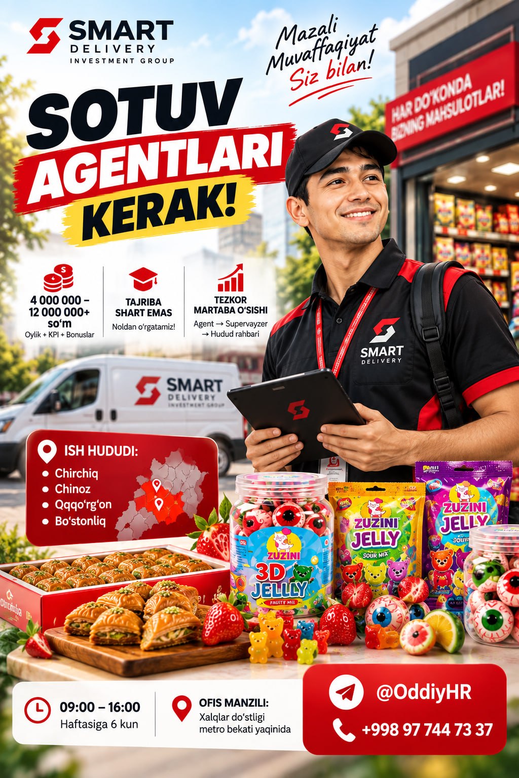 Sotuv agenti — Smart Delivery Investment Group, Toshkent