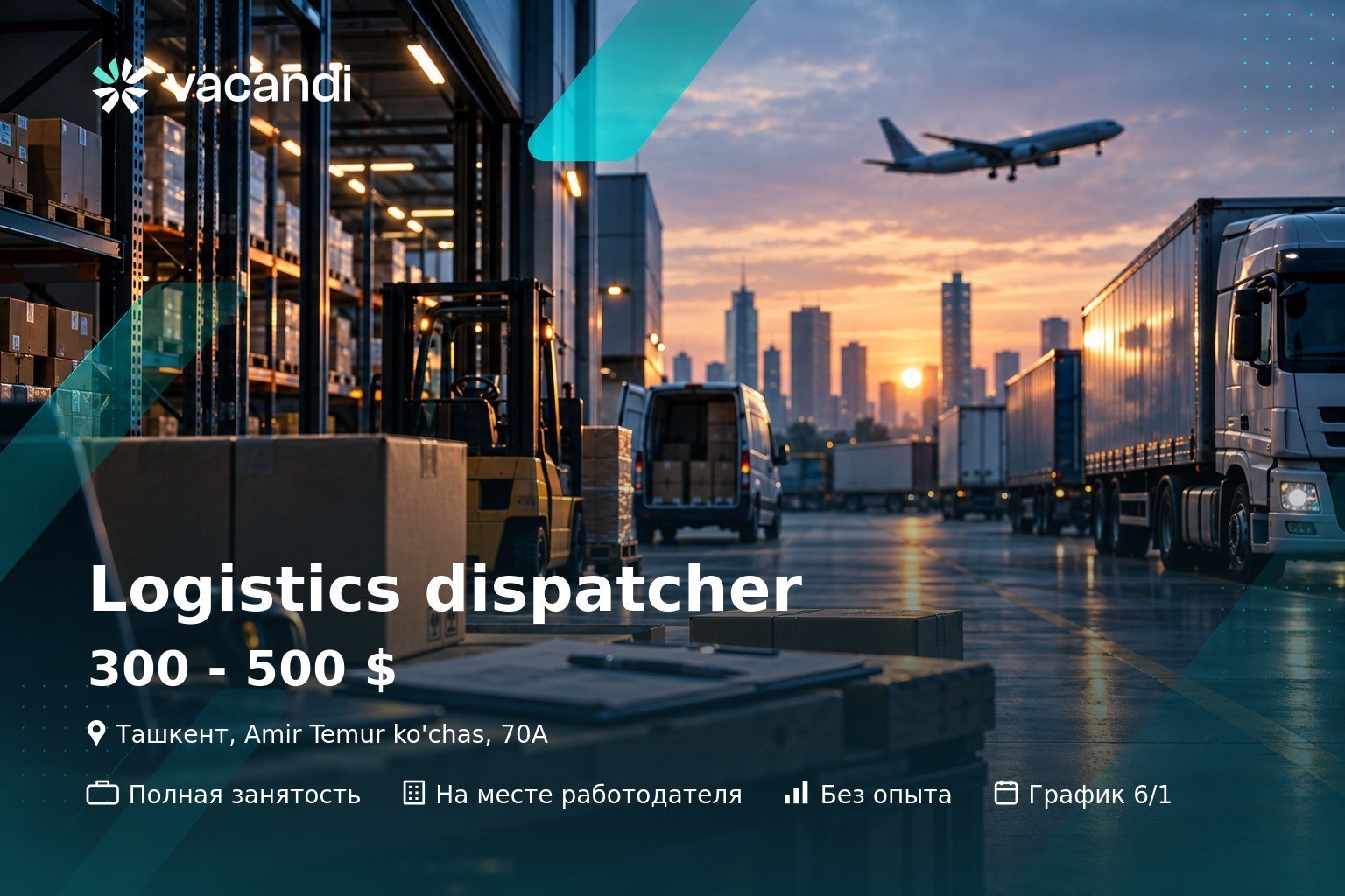 Logistics dispatcher — INOV8 HUB, Ташкент